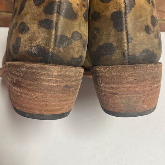 Liberty Black Cheetah Print Leather Bootie Size 9.5 - Picture 7 of 9